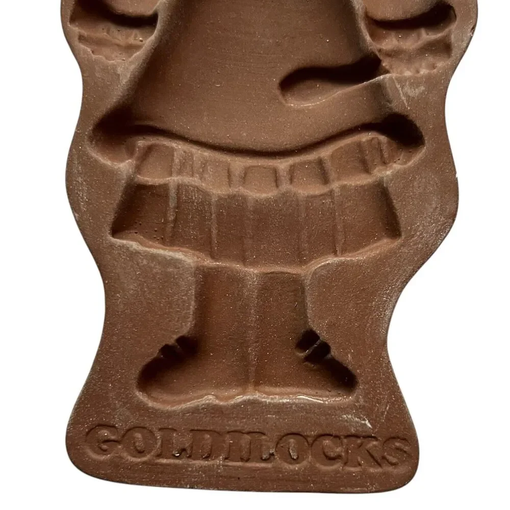 Hartstone Stoneware Cookie Molds Goldilocks Papa Mama Baby Bear Lot of 4‎
